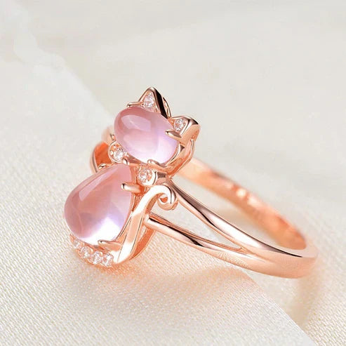 Rose Gold Cat Ring Jula Jewelry