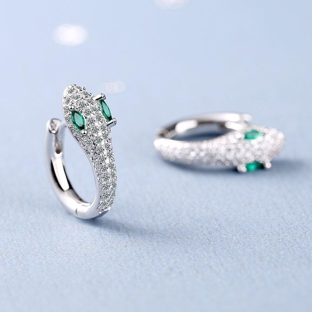 925 Sterling Silver Serpent Earrings Jula Jewelry