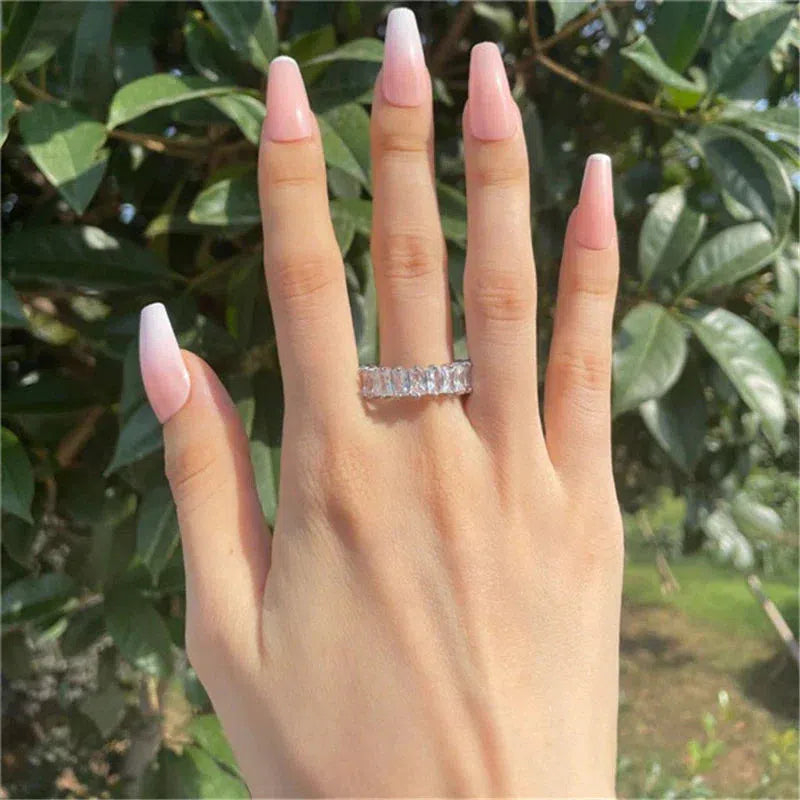 Luxurious Zirconia Band in Gold and Silver Jula Jewelry