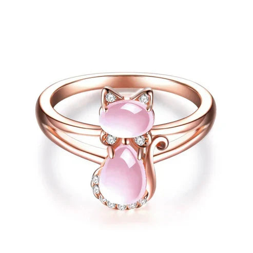 Rose Gold Cat Ring Jula Jewelry