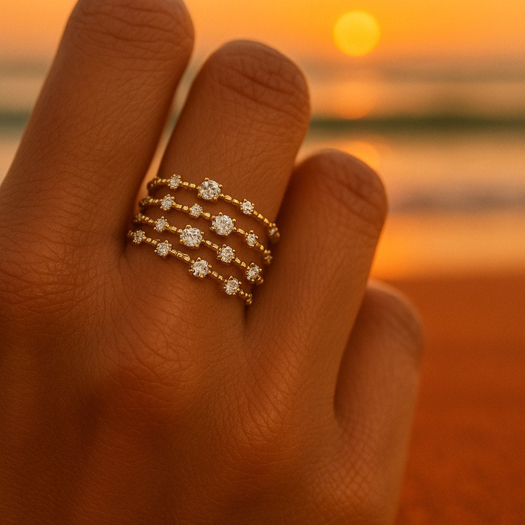 Pelagia | Set of Gold Rings Jula Jewelry