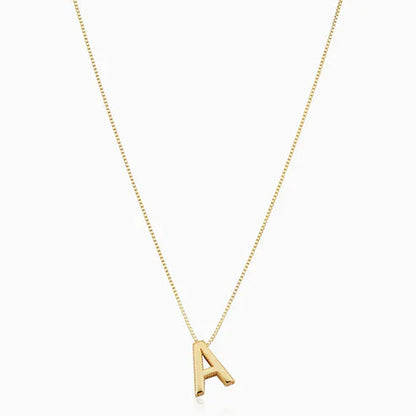 Initial necklace with a love letter. Jula Jewelry