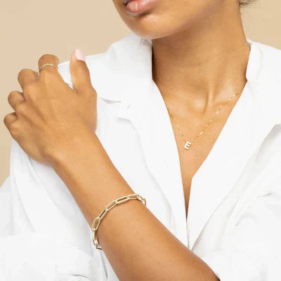 Initial necklace with a love letter. Jula Jewelry