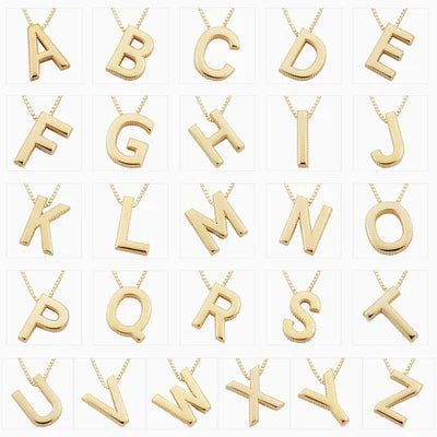 Initial necklace with a love letter. Jula Jewelry