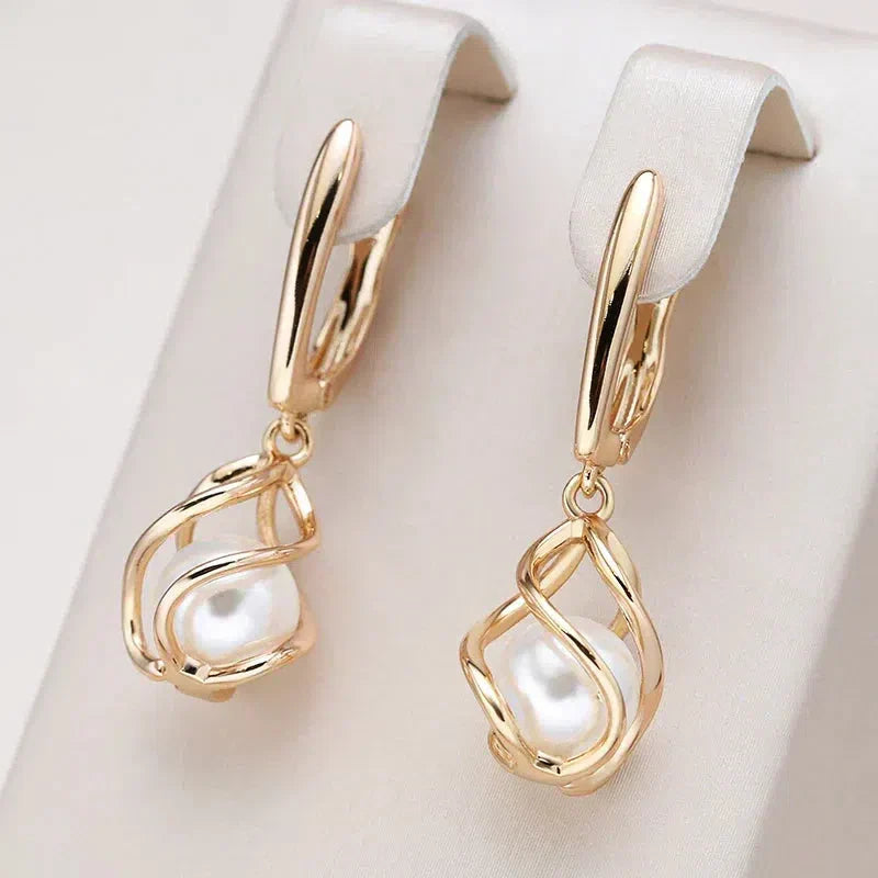 Elegant Gold Pearl Drops Jula Jewelry