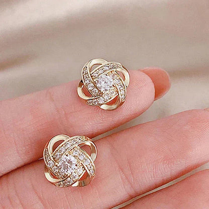 Floral Spiral Cross Earrings Jula Jewelry