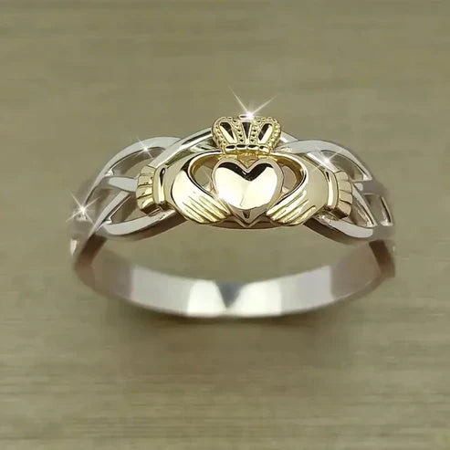 Golden Crown, Silver Ring Jula Jewelry