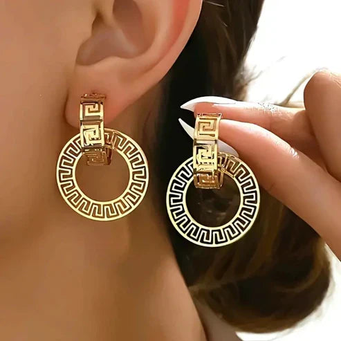 Golden Path Hoop Earrings Jula Jewelry