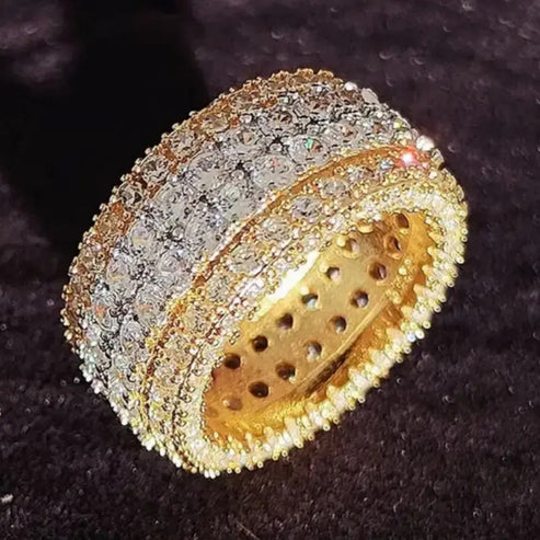 Zirconia Gold Trail Ring Jula Jewelry