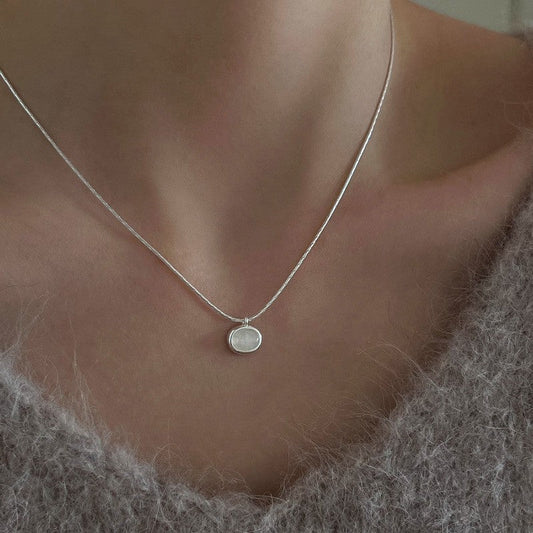 Classic Solitaire Pendant Necklace in Silver Jula Jewelry