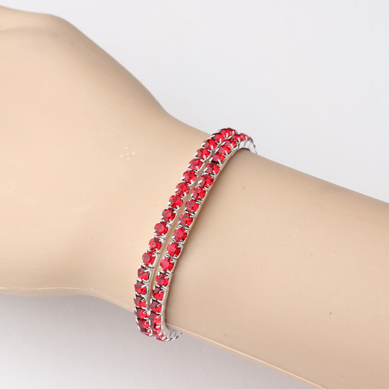 Silver Ruby Tennis Bangle Jula Jewelry