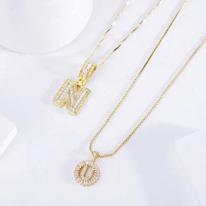 Pavé Initial Necklace Set Jula Jewelry