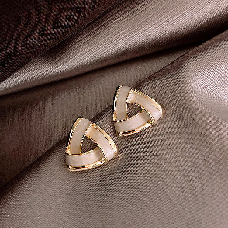 Modern Geometric Gold Pearl Ear Jewelry Jula Jewelry