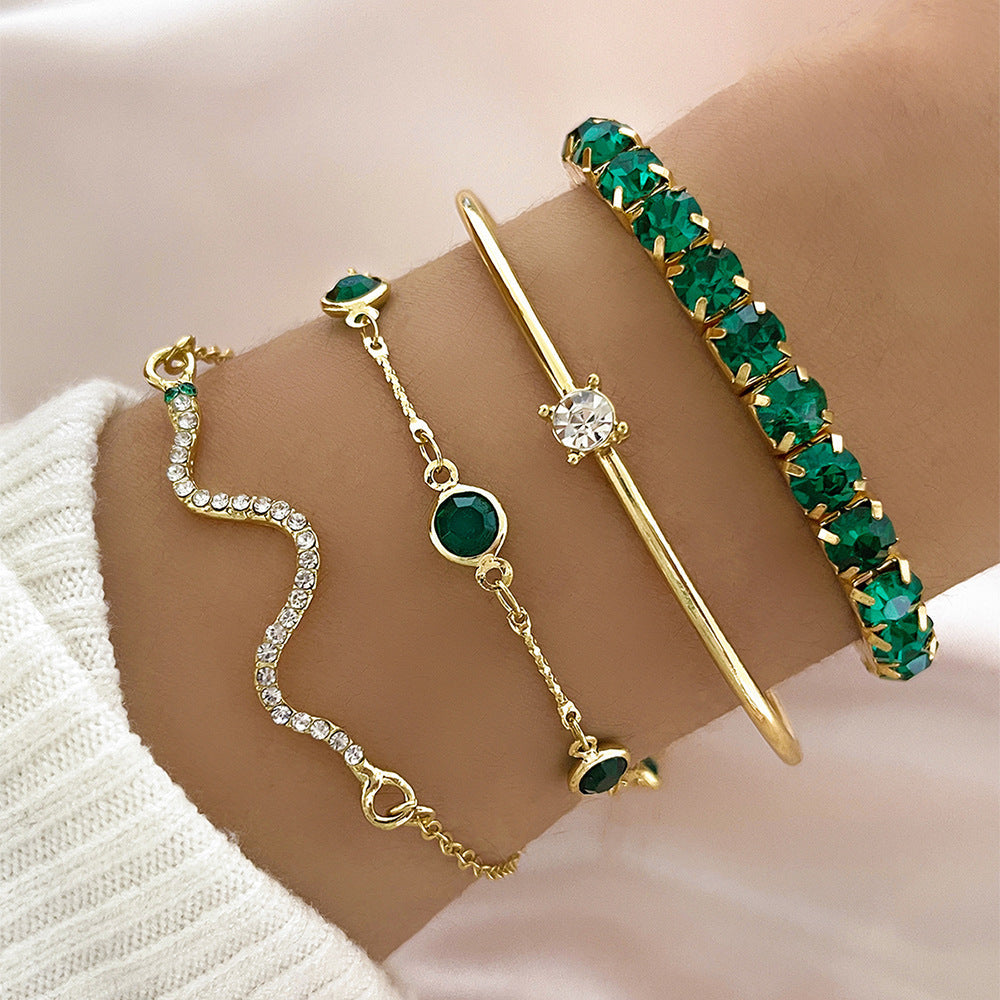 Gold and Emerald Bracelet Collection Jula Jewelry