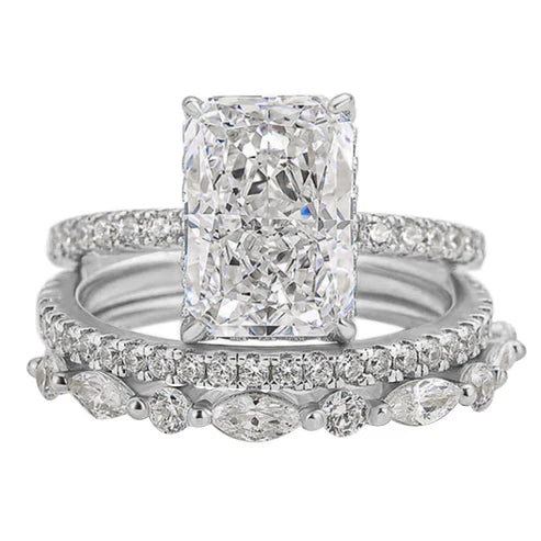 Jaily 3-Piece Wedding Ring Set Jula Jewelry