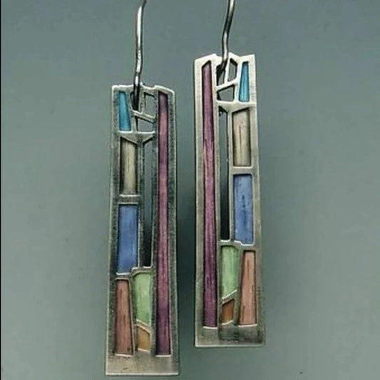 Vintage Colorful Sterling Earrings Jula Jewelry