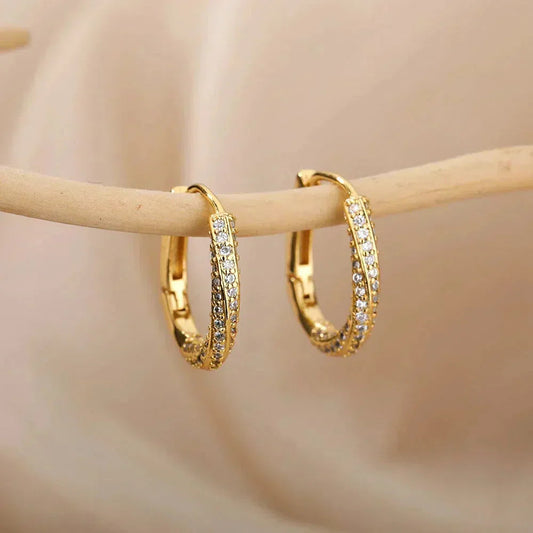 Irregular Minimalist Glossy Gold Earrings Jula Jewelry