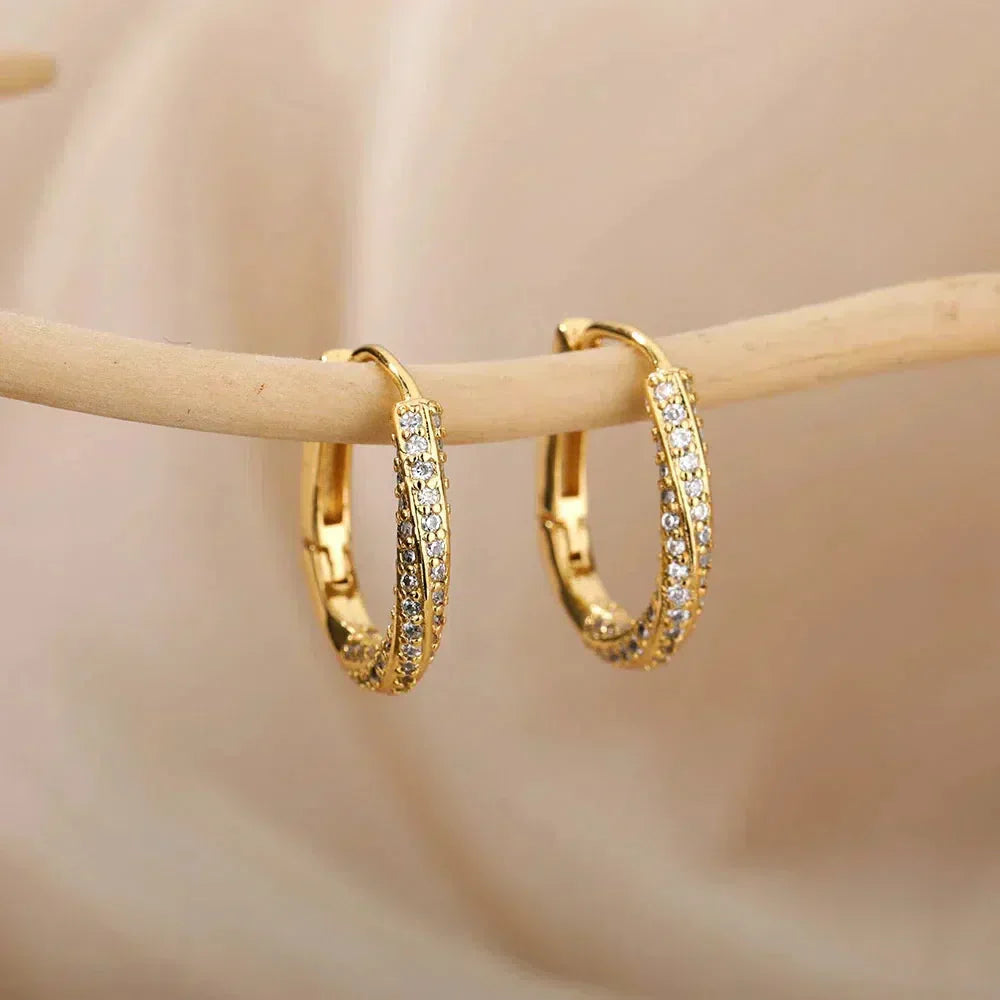 Irregular Minimalist Glossy Gold Earrings Jula Jewelry