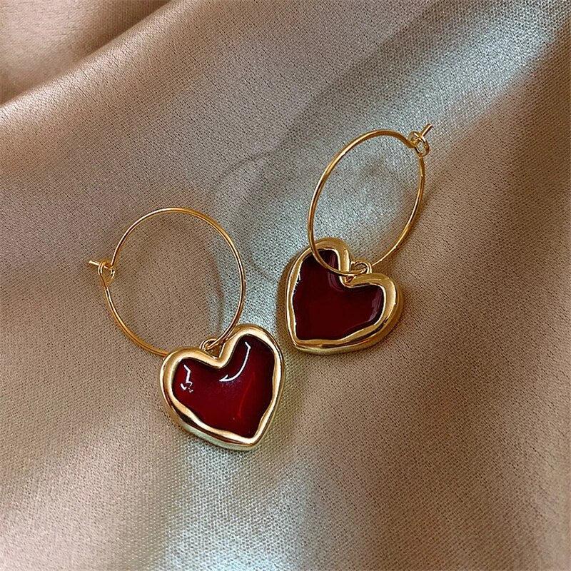 Gold heart earrings Jula Jewelry