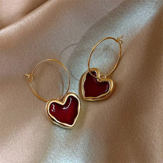 Gold heart earrings Jula Jewelry