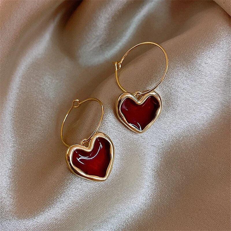 Gold heart earrings Jula Jewelry