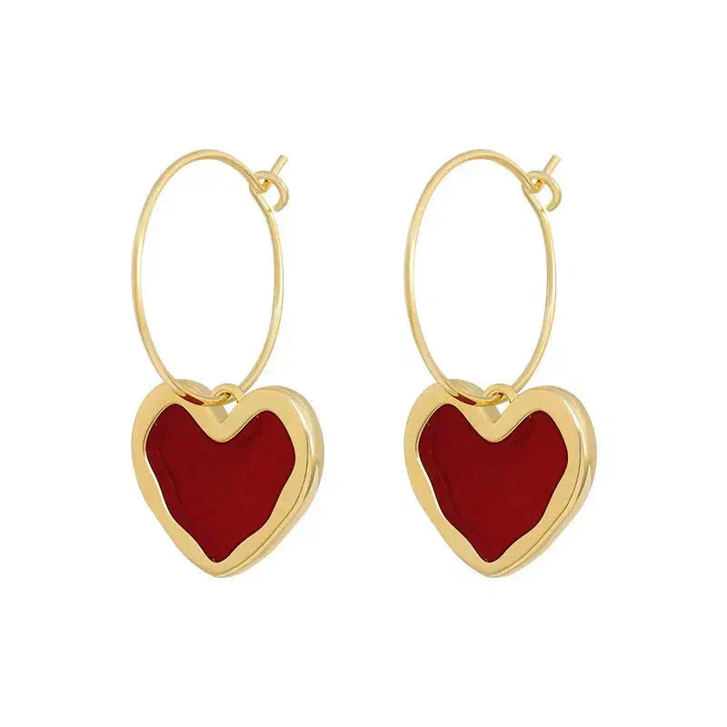 Gold heart earrings Jula Jewelry