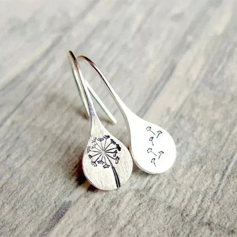 Silver Dandelion Studs Jula Jewelry