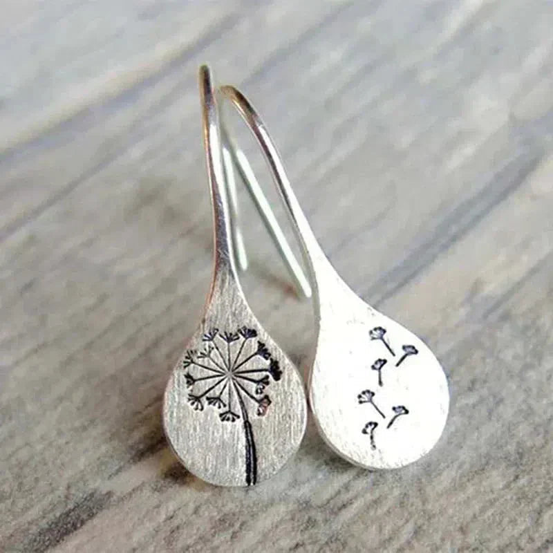 Dandelion Leaf Earrings crafted from 925 Silver Jula Jewelry