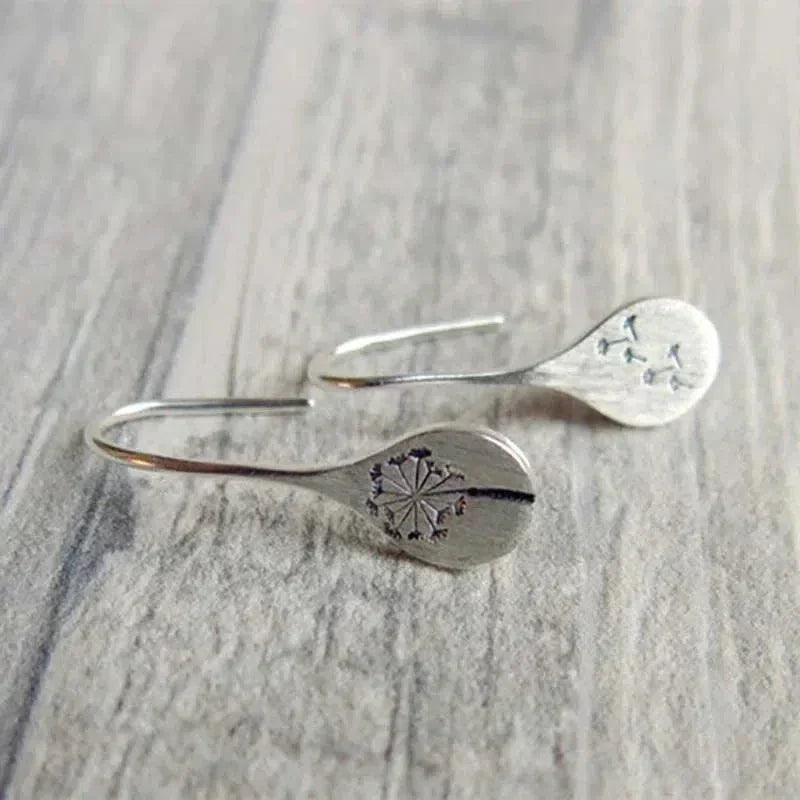Dandelion Leaf Earrings crafted from 925 Silver Jula Jewelry
