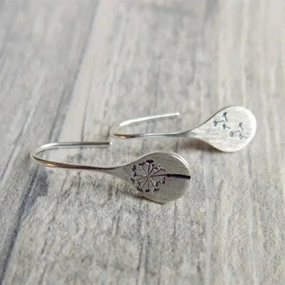 Dandelion Leaf Earrings crafted from 925 Silver Jula Jewelry