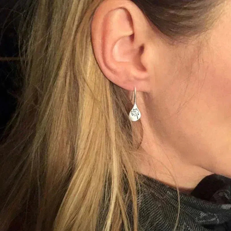 Dandelion Leaf Earrings crafted from 925 Silver Jula Jewelry
