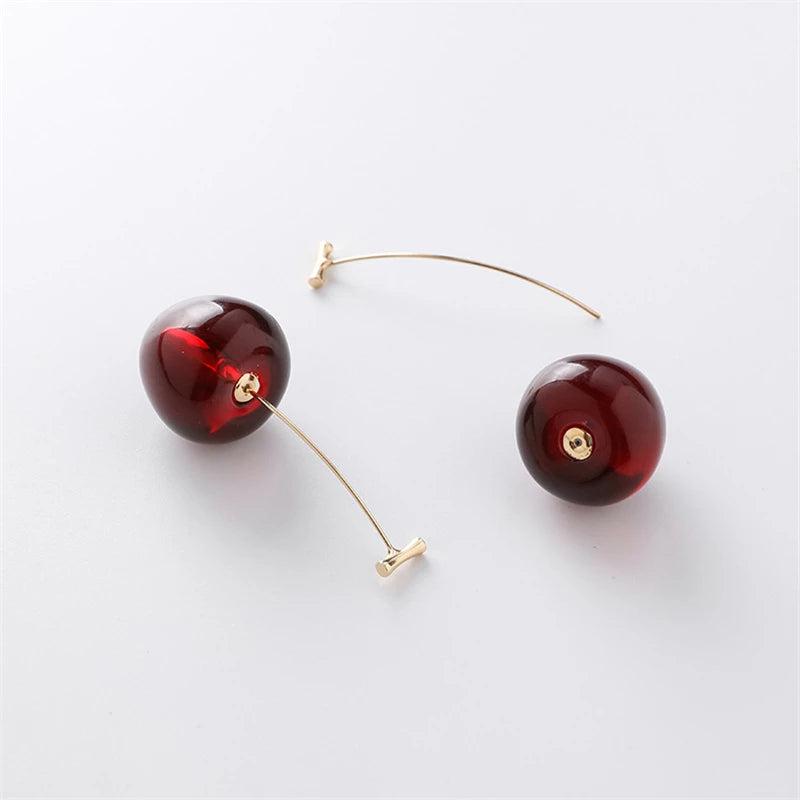 Red Cherry Elegant Earrings Jula Jewelry