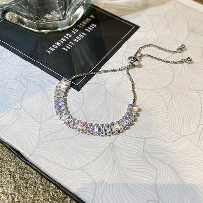 Adjustable Gold and Silver Bracelet with Cubic Zirconia Jula Jewelry
