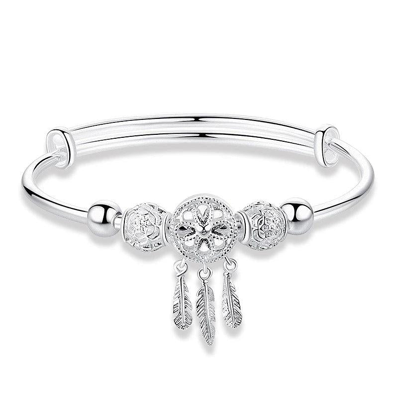 925 Silver Adjustable Dreamcatcher Bangle Jula Jewelry
