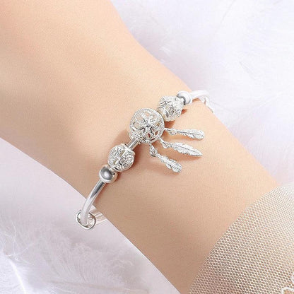 925 Silver Adjustable Dreamcatcher Bangle Jula Jewelry