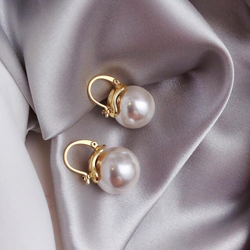 Gold Thick Pearl Earrings Jula Jewelry