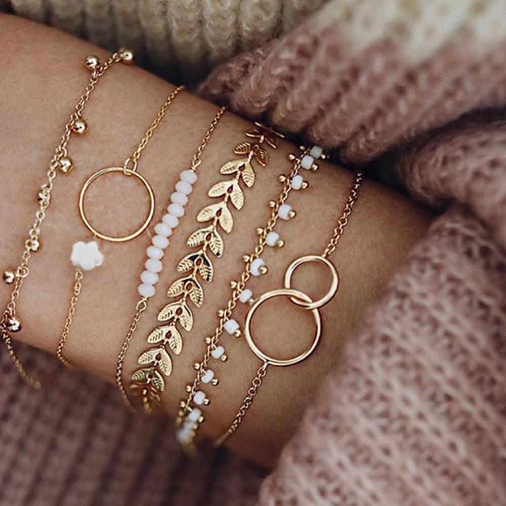 Pack of Gold Boho Bracelets Jula Jewelry