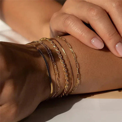 Paige | Set of Six Multi-Layer Bracelets Jula Jewelry