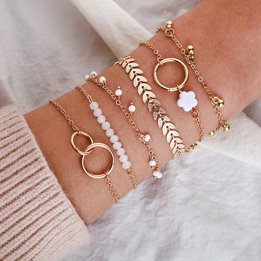 Pack of Gold Boho Bracelets Jula Jewelry