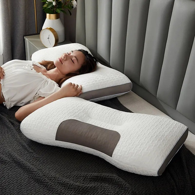Hybrid Pillow Neck and Shoulder Support for Back and Side Sleepers SleepingPillow