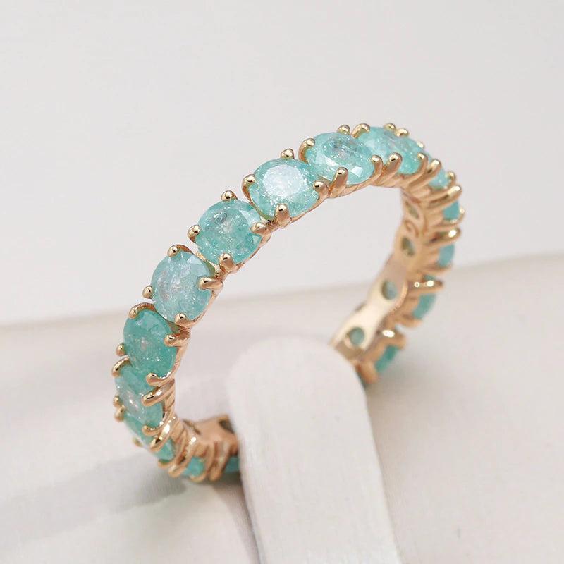 Gold ring with a round stone Jula Jewelry