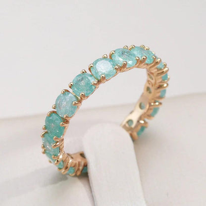 Gold ring with a round stone Jula Jewelry