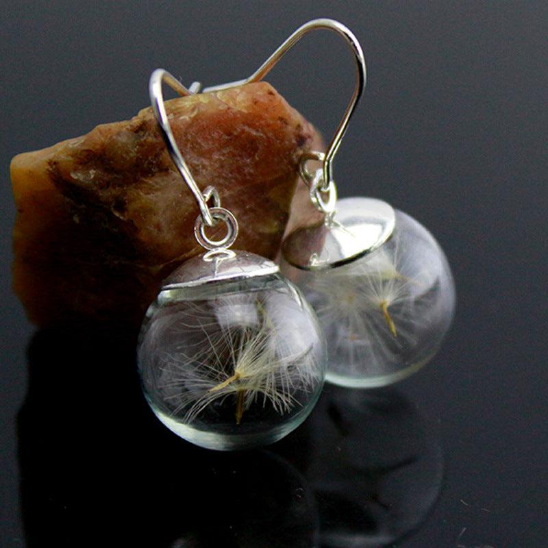 Silver Dandelion Earrings Jula Jewelry