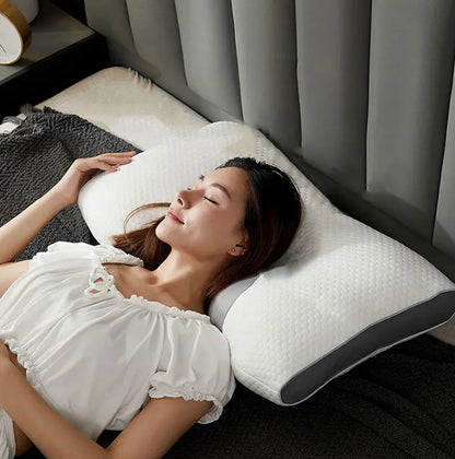Hybrid Pillow Neck and Shoulder Support for Back and Side Sleepers SleepingPillow