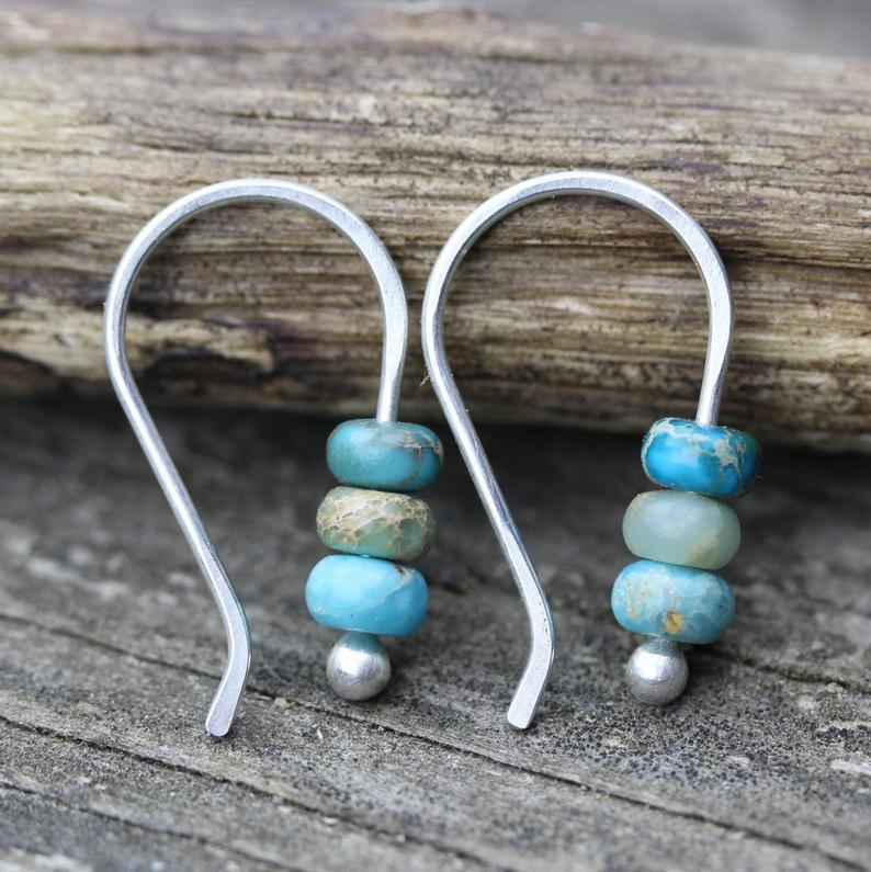 Turquoise Gem Earrings Jula Jewelry