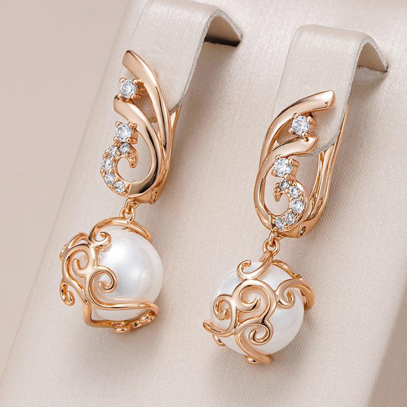 Elegant earrings adorned with freshwater pearls Jula Jewelry