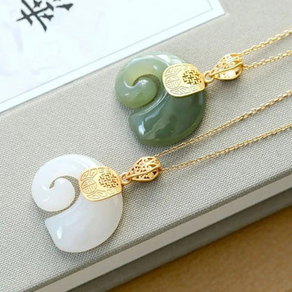 Hetian Jade Elephant Pendant Necklace -> Hetian Jade Elephant Charm Necklace Jula Jewelry
