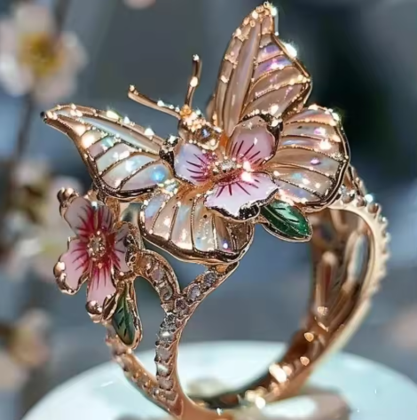 Vintage Golden Prifddinas Flower Ring Jula Jewelry