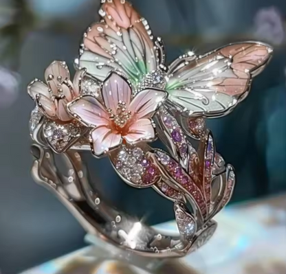 Vintage Golden Prifddinas Flower Ring Jula Jewelry