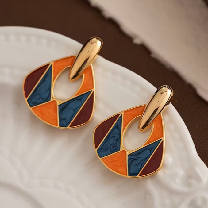Radiant Mosaic Grace Drop Earrings Jula Jewelry